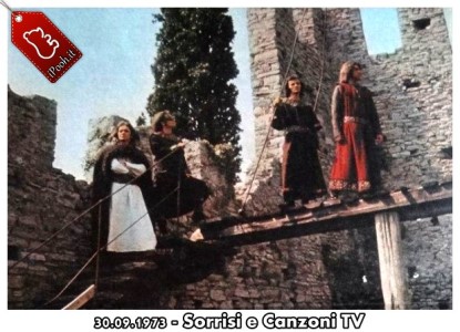 Maggio 1973 - I Pooh sul ponte del Castello di Vezio