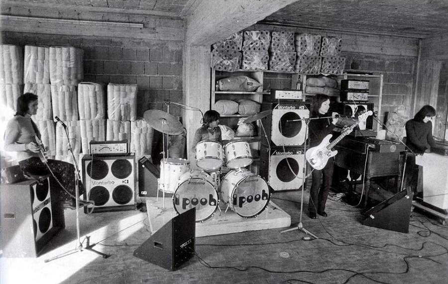 1973, i Pooh nello scantinato dell'Hotel Roncobilaccio durante le prove