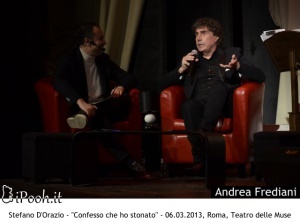 Stefano D'Orazio durante l'intervista