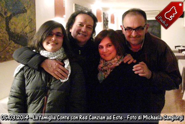 Red Canzian con la famiglia Conte