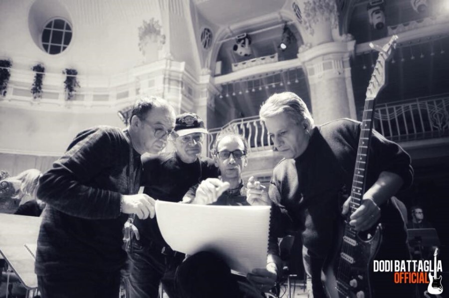 Dodi Battaglia durante le prove Dodi Battaglia durante le prove