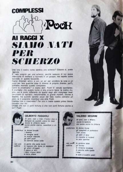 24.04.1966 - Ciao Amici - Numero 11 - Pagina 80 - I Pooh ai raggi x - Siamo nati per scherzo