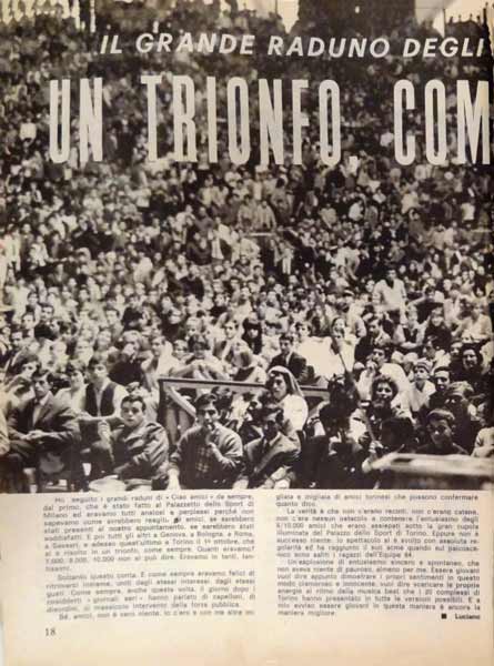 19.10.1966 - Ciao Amici - N°37 - Pag. 18 - Un trionfo come sempre, di Luciano 19.10.1966 - Ciao Amici - N°37 - Pag. 18 - Un trionfo come sempre, di Luciano