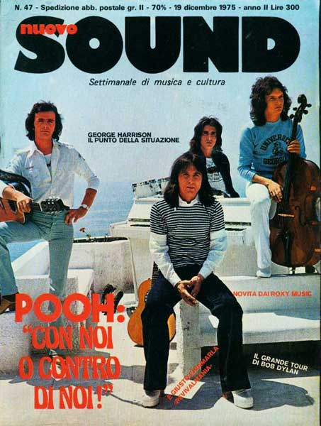 19.12.1975 - Nuovo Sound - N°47 - Pag.8 - Pooh: Con noi o contro di noi!, di Roby, Stefano, Dody, Red 19.12.1975 - Nuovo Sound - N°47 - Pag.8 - Pooh: Con noi o contro di noi!, di Roby, Stefano, Dody, Red
