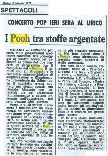 08.02.1977 - Corriere della Sera - I Pooh tra stoffe argentate
