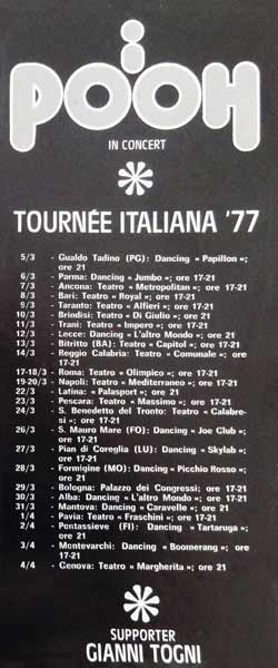 13.03.1977 - Ciao 2001 - N.10 - I Pooh in concert - Tournée italiana '77