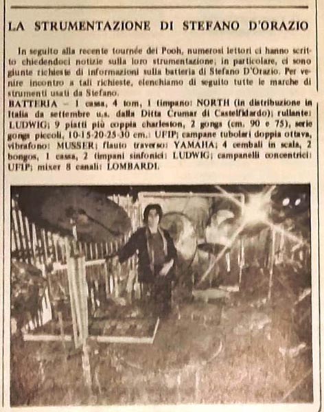 Luglio 1977 - Nuovo Sound - N.7 - La strumentazione di Stefano D'Orazio Luglio 1977 - Nuovo Sound - N.7 - La strumentazione di Stefano D'Orazio