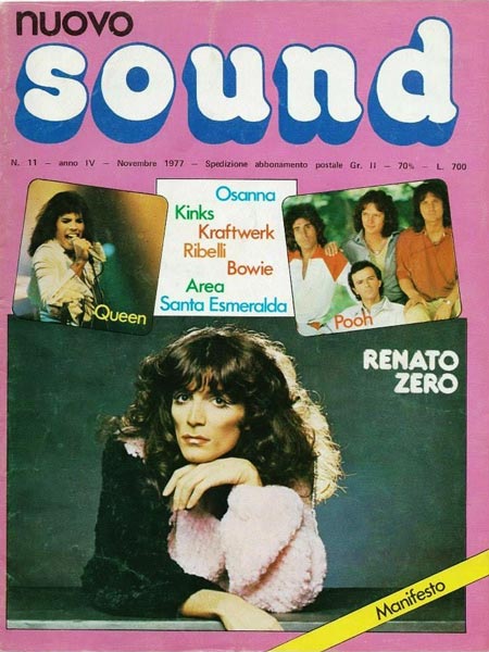 Novembre 1977 - Nuovo Sound - N.11 - Copertina Novembre 1977 - Nuovo Sound - N.11 - Copertina