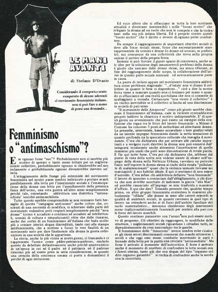 Maggio 1978 - Nuovo Sound - N°5 - Femminismo o antimaschismo?, di Stefano D'Orazio Maggio 1978 - Nuovo Sound - N°5 - Femminismo o antimaschismo?, di Stefano D'Orazio