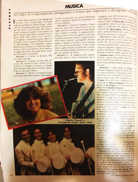 Marzo 1981 - Playboy - Musica - Di Mario Luzzatto Fegiz