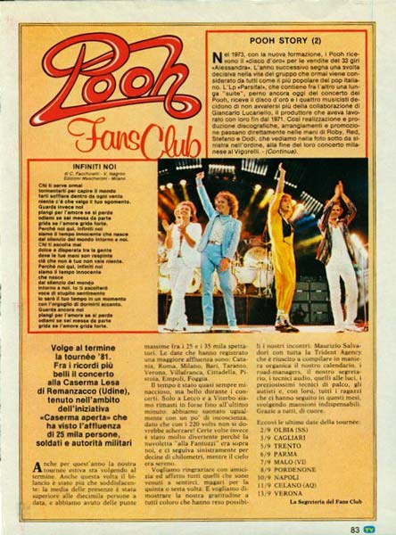 Agosto 1981 - TV Sorrisi e Canzoni - Pooh Fans Club, di La Segreteria del Fans Club Agosto 1981 - TV Sorrisi e Canzoni - Pooh Fans Club, di La Segreteria del Fans Club