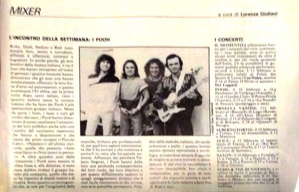 09.02.1983 - Guerin Sportivo - N.6 - L'incontro della settimana: i Pooh, a cura di Lorenza Giuliani