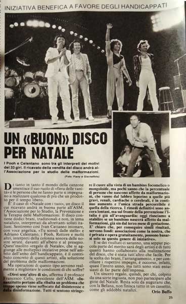 16.12.1983 - Grand Hotel - N.50 - Un «buon» disco per Natale, di Orio Buffo 16.12.1983 - Grand Hotel - N.50 - Un «buon» disco per Natale, di Orio Buffo