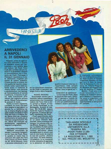 Dicembre 1983 - Tutto Musica e Spettacolo - N°12 - Pooh Fans Club Dicembre 1983 - Tutto Musica e Spettacolo - N°12 - Pooh Fans Club