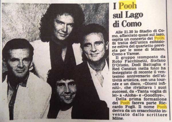 29.07.1987 - Corriere della Sera - I Pooh sul Lago di Como