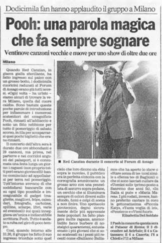 30.11.1992 - Testata sconosciuta - Pooh: una parola magica che fa sempre sognare, di Elisabetta Del Soldato 30.11.1992 - Testata sconosciuta - Pooh: una parola magica che fa sempre sognare, di Elisabetta Del Soldato