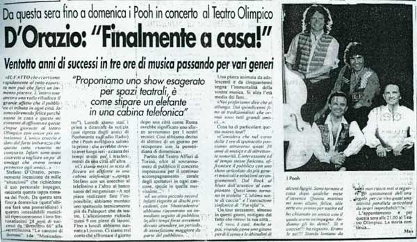 26.10.1994 - Testata sconosciuta - D'Orazio: Finalmente a casa!, di Max 26.10.1994 - Testata sconosciuta - D'Orazio: Finalmente a casa!, di Max