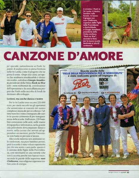 18.06.2006 - Famiglia Cristiana - N°25 - La loro canzone d'amore, di Rosanna Biffi 18.06.2006 - Famiglia Cristiana - N°25 - La loro canzone d'amore, di Rosanna Biffi