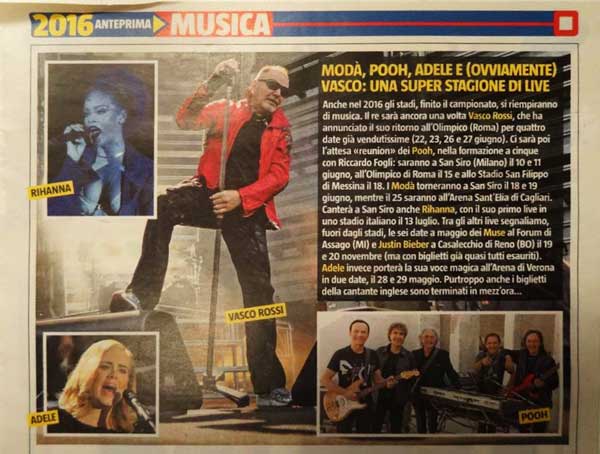 Gennaio 2016 - Testata sconosciuta - Modà, Pooh, Alede e (ovviamente) Vasco: una super stagione di live Gennaio 2016 - Testata sconosciuta - Modà, Pooh, Alede e (ovviamente) Vasco: una super stagione di live