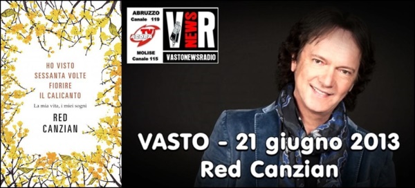 Red Canzian il 21 giugno sarà a Vasto