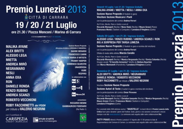 Programma Premio Lunezia