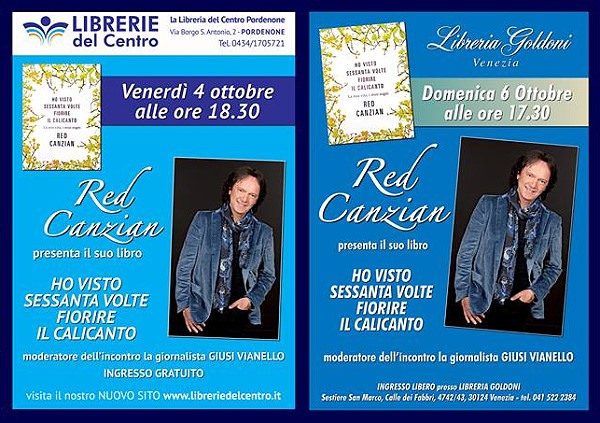 Red Canzian sarà a Pordenone e Venezia