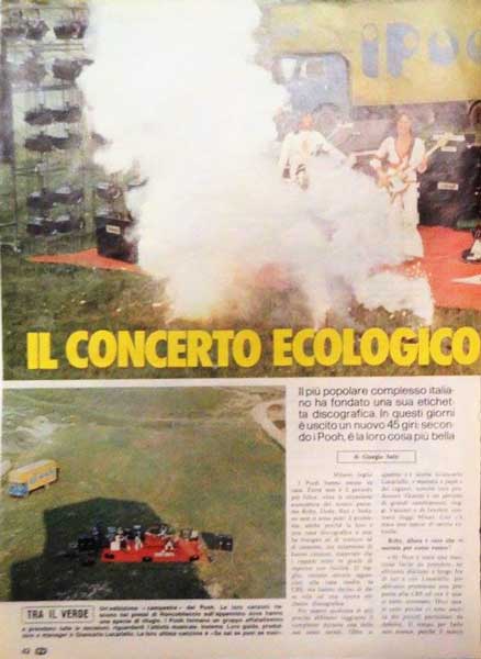 21.07.1974 - TV Sorrisi e Canzoni - N°29 - Pag.42 - Il concerto ecologico dei Pooh industriali, di Giorgio Salti 21.07.1974 - TV Sorrisi e Canzoni - N°29 - Pag.42 - Il concerto ecologico dei Pooh industriali, di Giorgio Salti