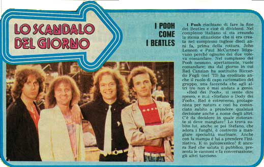 Luglio 1980 - Testata sconosciuta - I Pooh come i Beatles Luglio 1980 - Testata sconosciuta - I Pooh come i Beatles