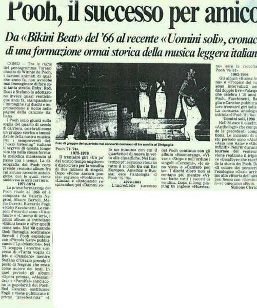 16.07.1990 - Testata sconosciuta - Pooh, il successo per amico, di Simone Clerici