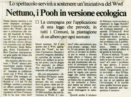 26.08.1993 - Il Messaggero - Nettuno, i Pooh in versione ecologica 26.08.1993 - Il Messaggero - Nettuno, i Pooh in versione ecologica