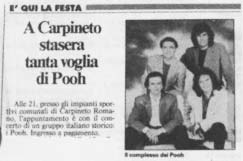 24.08.1997 - Il Messaggero - A Carpineto stasera tanta voglia di Pooh 24.08.1997 - Il Messaggero - A Carpineto stasera tanta voglia di Pooh